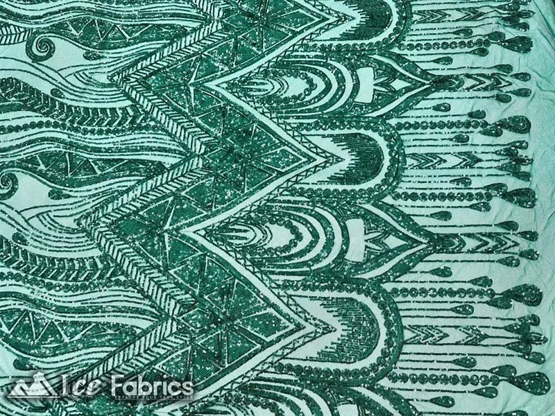 African Sequin Fabric 4 Way Spandex Stretch Sequin Fabric