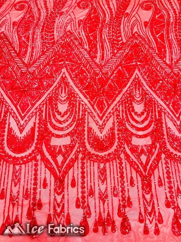 African Sequin Fabric 4 Way Spandex Stretch Sequin Fabric