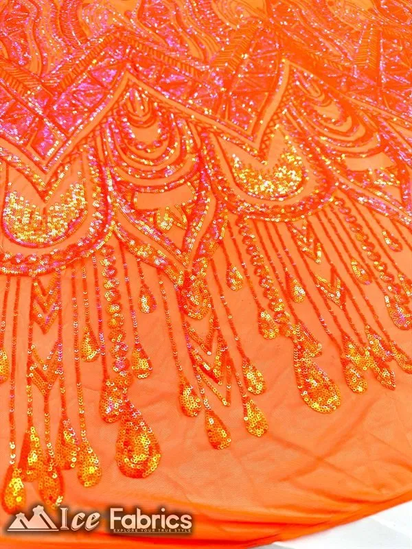 African Sequin Fabric 4 Way Spandex Stretch Sequin Fabric