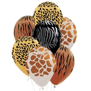 Animal Print Balloons - 25 Pkt