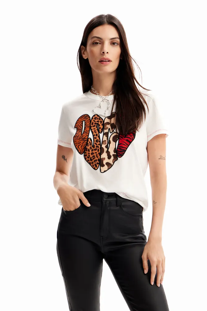 Animal Print Patch T-Shirt By Desigual