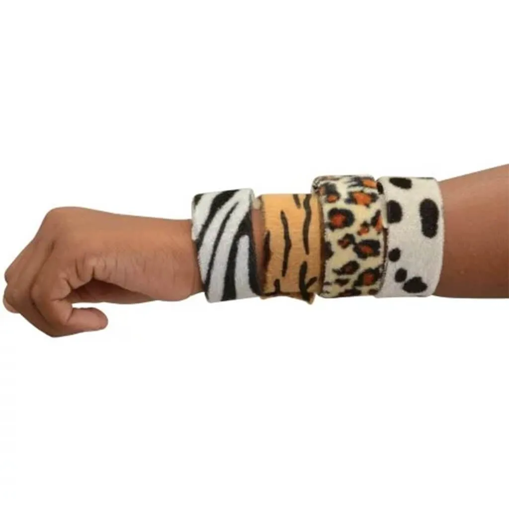 Animal Print Slap Bracelet 8pc