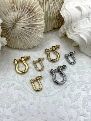 BRASS U Lock Clasp With Screw, U Shape Shackle, , U Fastener, Marine Shackle , Horseshoe Clasp, Anchor Carabiner, Anchor Shackle. Fast Ship