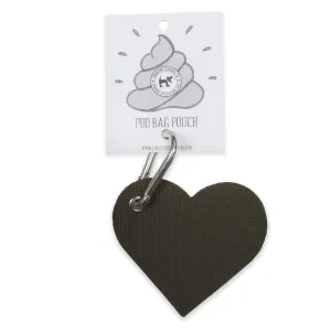 Canvas Olive Heart Poo Bag Pouch