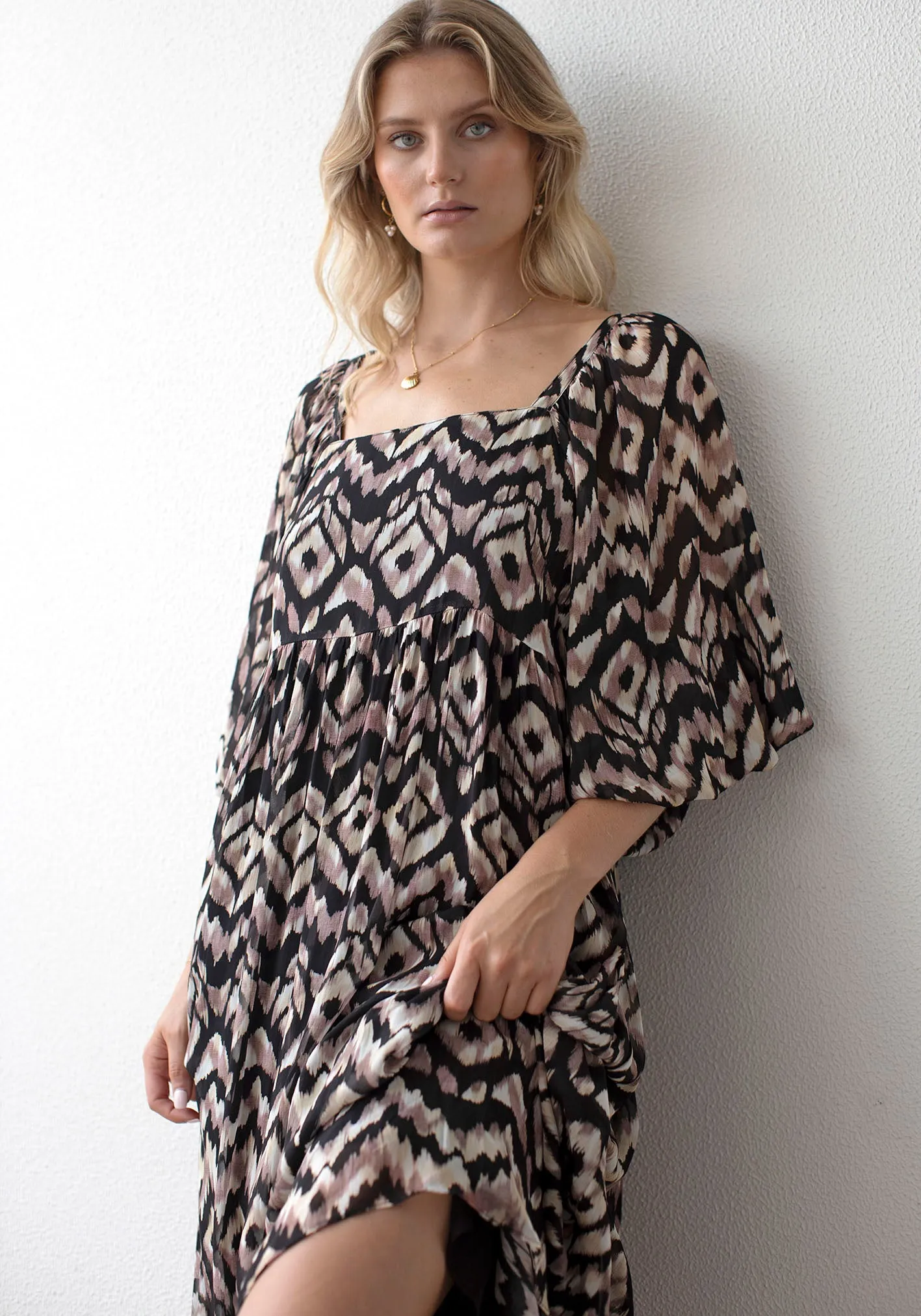 Expedition Tribal Sleeve Maxi Dress