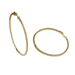 French Clasp Pave XL 2.25” Hoops