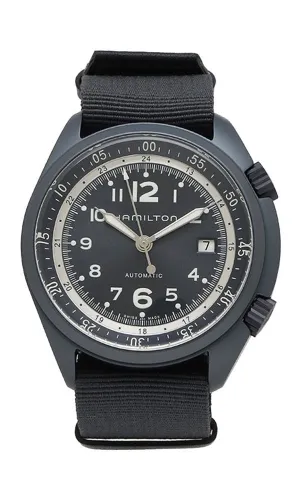 Hamilton Khaki Aviation Pilot Pioneer Automatic Blue Aluminum Canvas Strap Men’s Watch Date H80495845