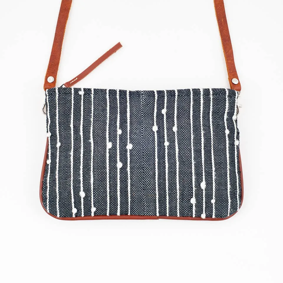 Handwoven Grey Textured Crossbody