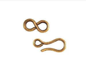 Hook & Eye Clasp - Nunn Design Antique Gold (plated) 22 mm