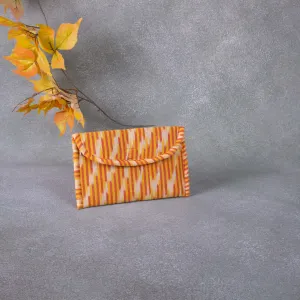 Ikat Clutch Yellow with Red