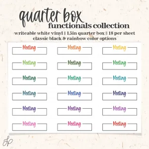 Meeting || Quarter Box Planner Stickers