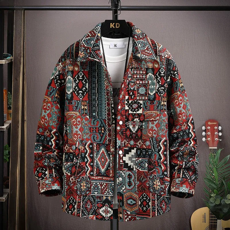 Men's Jacket Jacquard Casual Versatile Coat