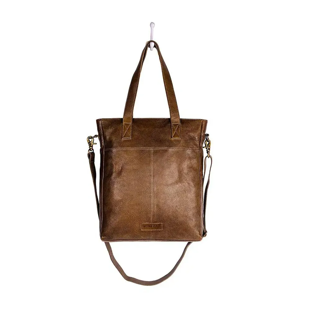 Myra Open Plain Leather Bag