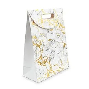 PAPER GIFT BAG WITH HANDLES - MARBLE