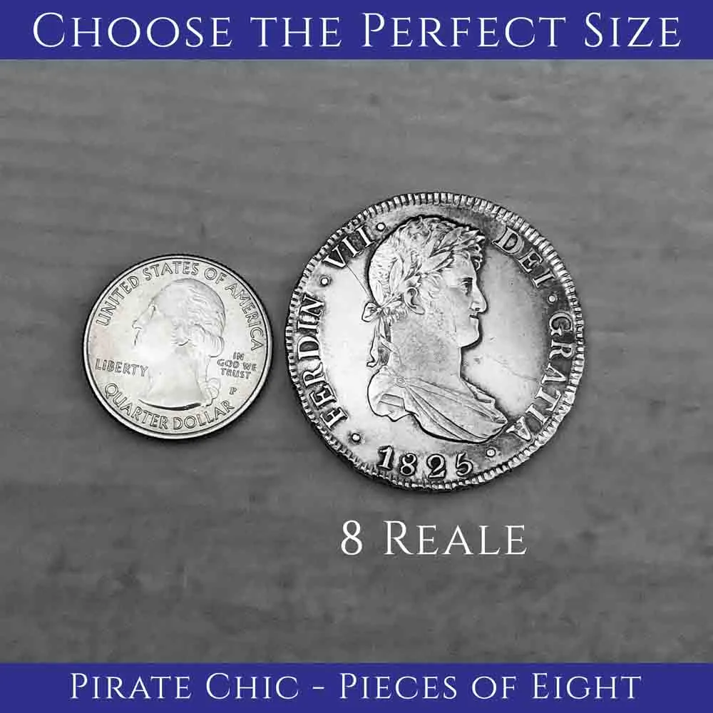 Pirate Chic Silver 8 Reale Spanish Portrait Dollar Dated 1796 - the Legendary "Piece of Eight" Pendant | Artifact #8889