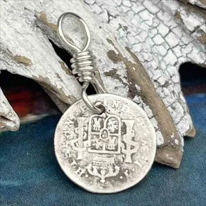 Pirate Chic Silver Half Reale Spanish Portrait Dollar Dated 1796 - the Legendary "Piece of Eight" Pendant | Artifact #8831