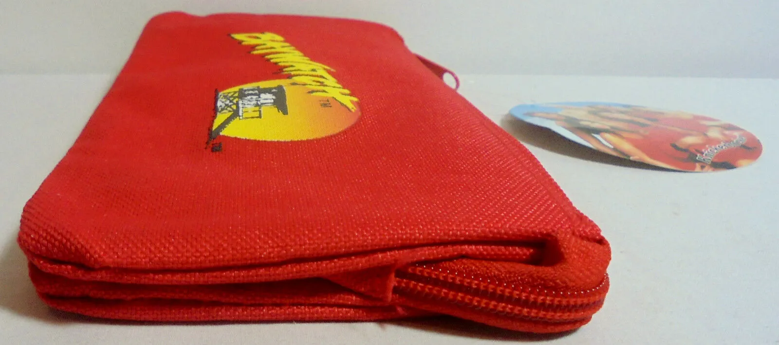 Retro Baywatch Bag Zipper Pouch, Pencil Case, Travel Makeup, Large Wallet 1996 Red Vintage New Old Stock w/ Tags