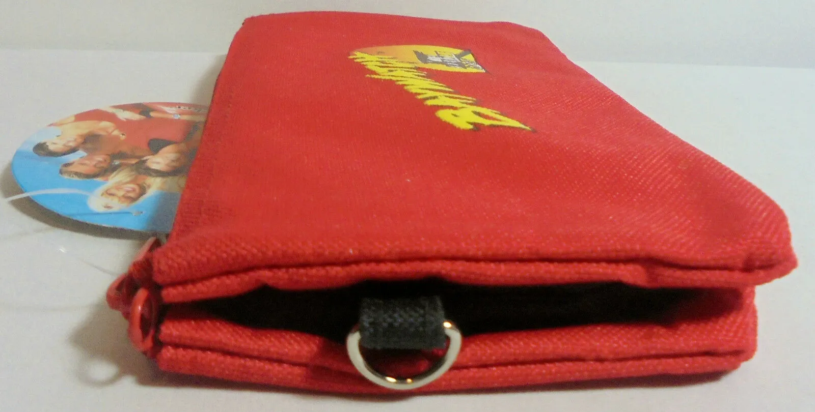 Retro Baywatch Bag Zipper Pouch, Pencil Case, Travel Makeup, Large Wallet 1996 Red Vintage New Old Stock w/ Tags