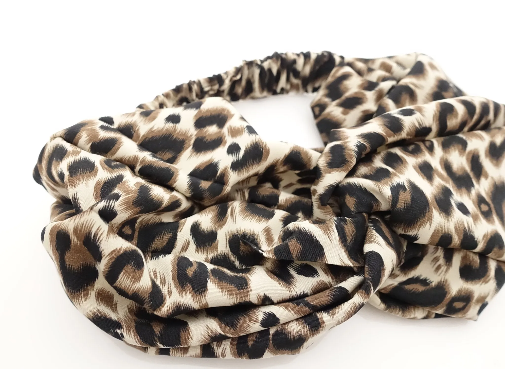 soft leopard print fashion hair turban women trendy headband