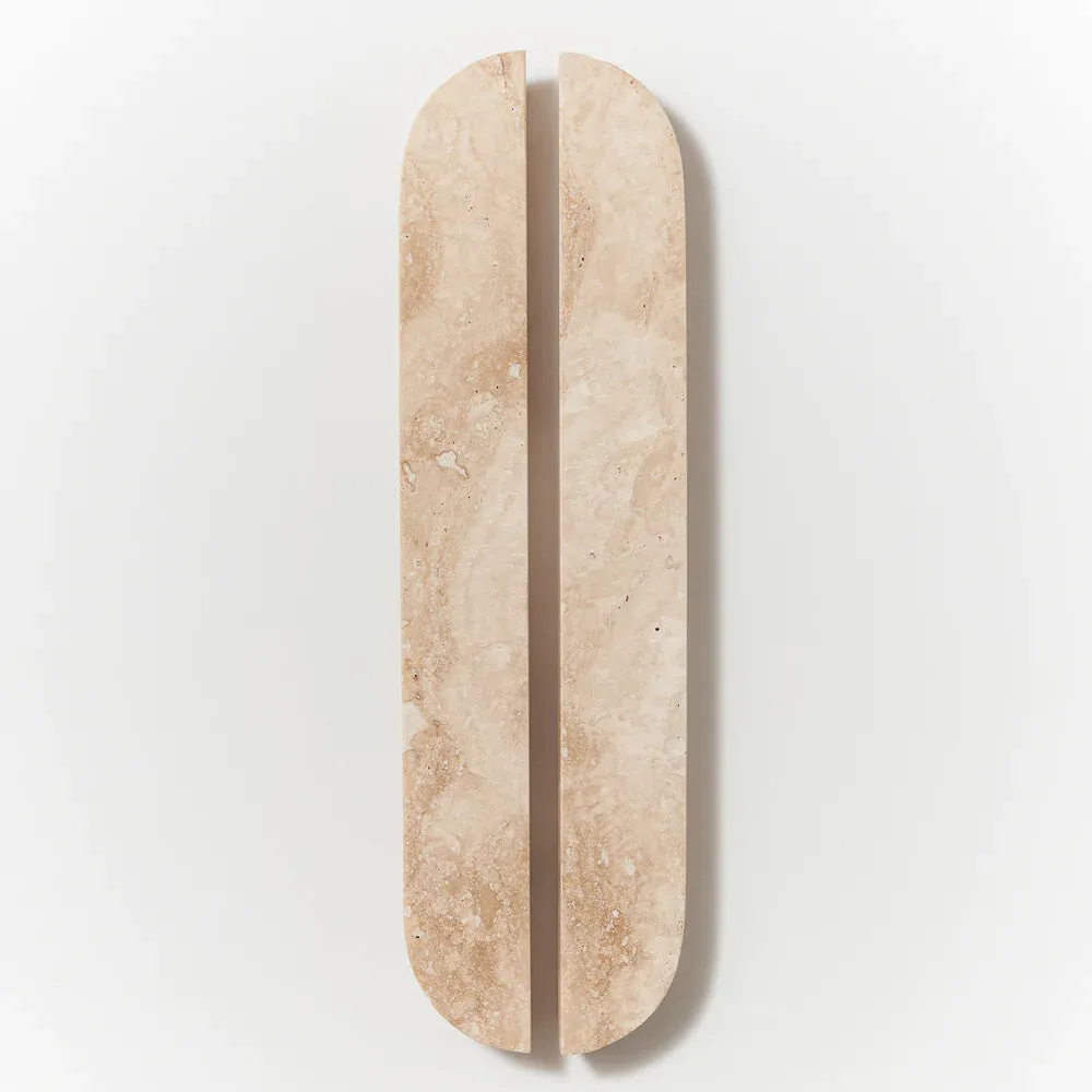 Travertine Dot Handle [Pair]