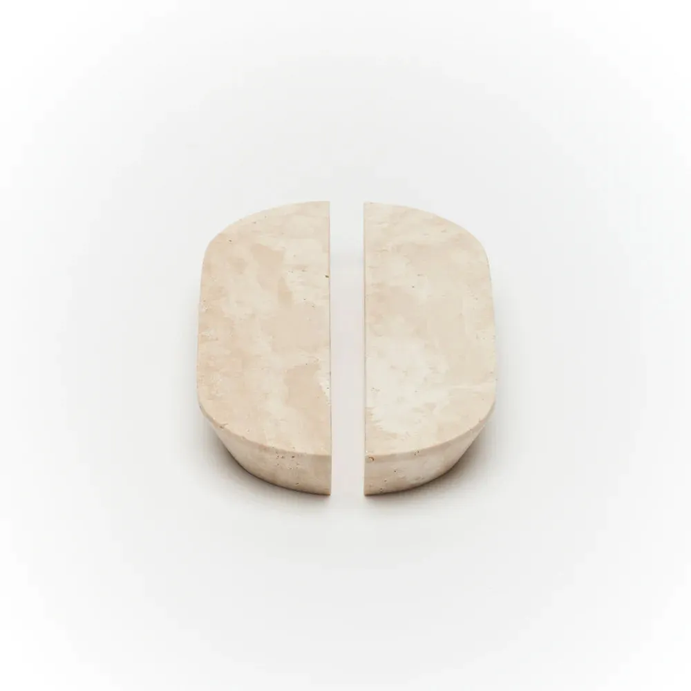 Travertine Dot Handle [Pair]